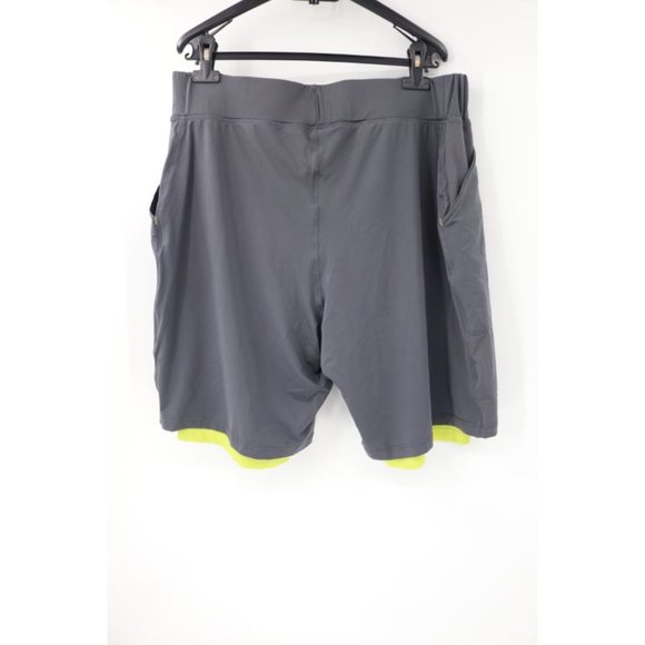 NWT Biggest loser shorts Mens XL core power stretch gray lined 9.5" workout gym - Picture 7 of 13
